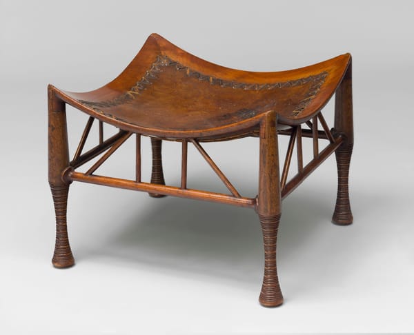 Stool in Egyptian style, called the Thebes Stool | Louvre Abu Dhabi